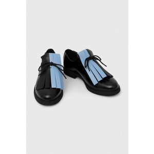 Camper pantofi de piele TWS femei, culoarea negru, cu toc plat, K201454.005 imagine