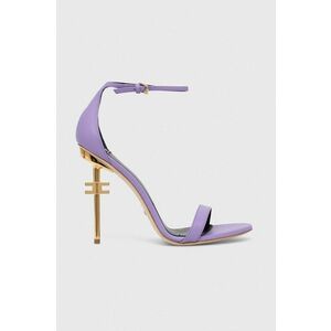 Elisabetta Franchi sandale de piele culoarea violet SA23B41E2 imagine