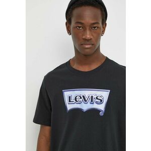 Levi's tricou barbati, culoarea negru, cu imprimeu imagine