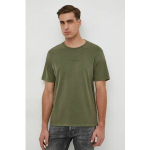 Pepe Jeans tricou din bumbac Dave Tee barbati, culoarea verde, cu imprimeu imagine