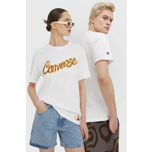 Converse tricou din bumbac Converse x Wonka culoarea alb, cu imprimeu imagine