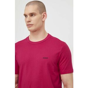 BOSS Green tricou bărbați, culoarea roz, cu imprimeu 50506373 imagine