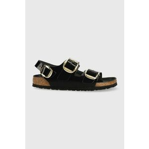 Birkenstock sandale de piele Milano Big Buckle femei, culoarea negru 1024211 imagine