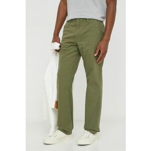 Levi's pantaloni de bumbac culoarea verde, drept imagine