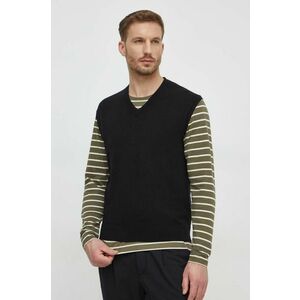Sisley pulover barbati, culoarea negru, light imagine