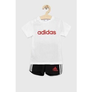 Adidas set de bumbac pentru copii I LIN CO T culoarea alb imagine