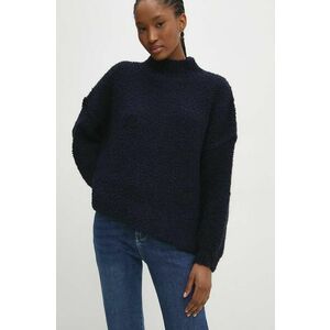 Answear Lab pulover de lana culoarea albastru marin, călduros imagine