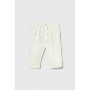 United Colors of Benetton pantaloni bebe culoarea alb, neted imagine