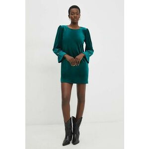 Answear Lab rochie de catifea culoarea verde, mini, evazati imagine