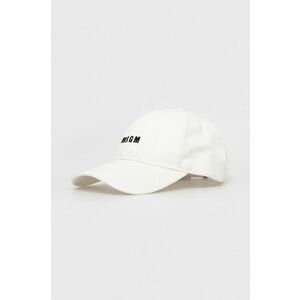 MSGM șapcă de baseball din bumbac culoarea alb, cu imprimeu imagine