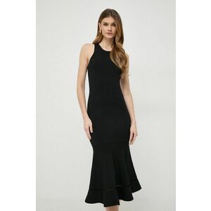 Victoria Beckham rochie culoarea negru, midi, mulată 1124KDR005079A imagine