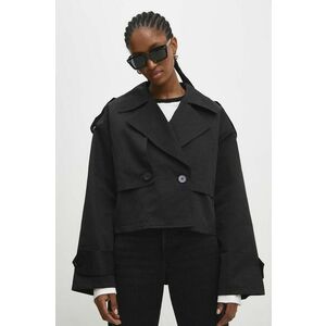 Answear Lab geaca femei, culoarea negru, de tranzitie, oversize imagine