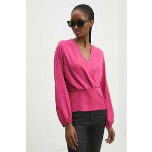 Answear Lab bluza femei, culoarea roz, neted imagine