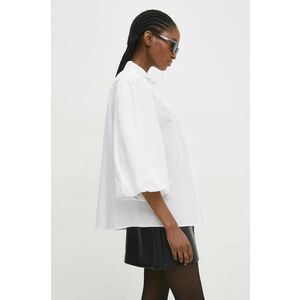 Answear Lab camasa din bumbac femei, culoarea alb, cu guler clasic, regular imagine