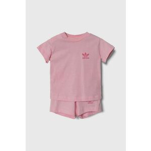 adidas Originals set de bumbac pentru bebelusi culoarea roz imagine