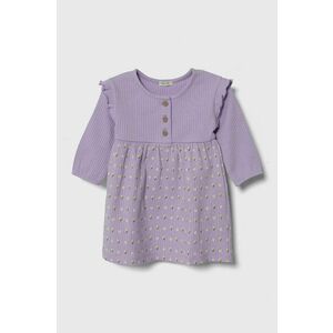 United Colors of Benetton rochie bebe culoarea violet, mini, evazati imagine