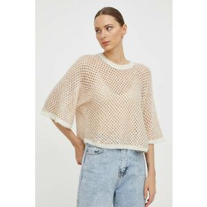 BA&SH pulover din amestec de lana femei, culoarea bej, light imagine