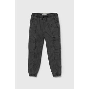 Abercrombie & Fitch pantaloni copii culoarea gri, neted imagine