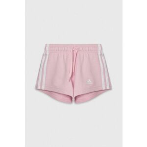 adidas pantaloni scurti copii culoarea roz, cu imprimeu, talie reglabila imagine