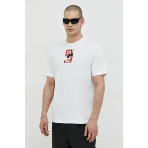 Diesel tricou din bumbac bărbați, culoarea alb, cu imprimeu A12458.0BEAF imagine