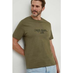 Pepe Jeans tricou din bumbac Chris barbati, culoarea verde, cu imprimeu imagine