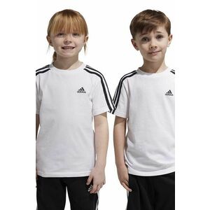 Adidas tricou de bumbac pentru copii LK 3S CO culoarea alb, modelator imagine