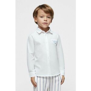 Mayoral cămașă din amestec de in pentru copii culoarea alb imagine