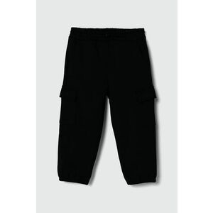 United Colors of Benetton pantaloni de trening pentru copii culoarea negru, neted imagine