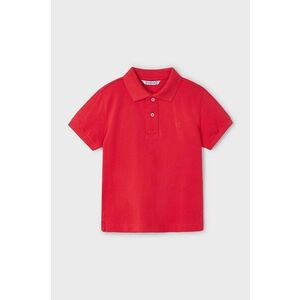 Mayoral tricouri polo din bumbac pentru copii culoarea rosu, neted imagine