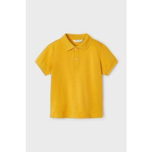 Mayoral tricouri polo din bumbac pentru copii culoarea galben, neted imagine