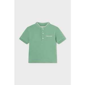 Mayoral tricou polo pentru copii culoarea verde, neted imagine