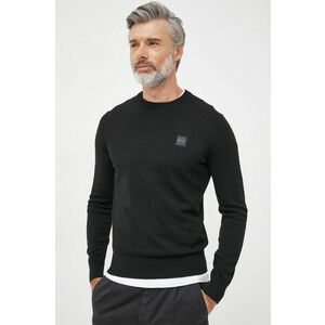 BOSS pulover din amestec de cașmir CASUAL bărbați, culoarea negru, light 50471343 imagine