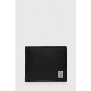 U.S. Polo Assn. portofel de piele barbati, culoarea negru imagine