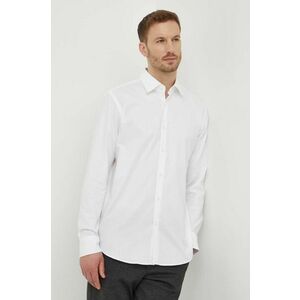 BOSS cămașă bărbați, culoarea alb, cu guler clasic, regular 50508772 imagine