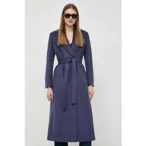 MAX&Co. palton de lana culoarea albastru marin, de tranzitie, desfacut imagine
