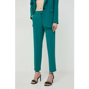 MAX&Co. pantaloni femei, culoarea verde, drept, high waist imagine