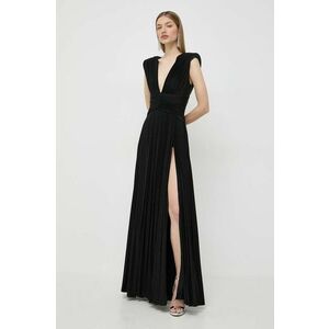 Elisabetta Franchi rochie culoarea negru, maxi, evazati imagine