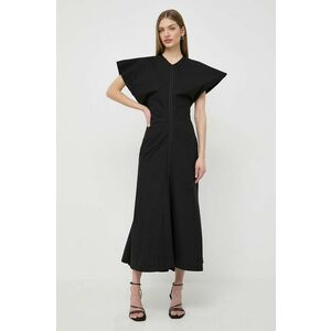 Victoria Beckham rochie culoarea negru, maxi, evazati imagine