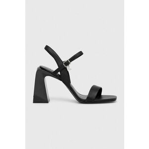 Karl Lagerfeld sandale de piele ASTRA NOVA culoarea negru, KL33124 imagine