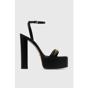 Elisabetta Franchi sandale de piele culoarea negru SA17L41E2 imagine