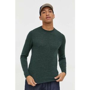 Superdry pulover de lana barbati, culoarea verde, light imagine