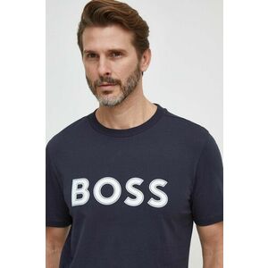 Boss Green tricou din bumbac barbati, cu imprimeu imagine