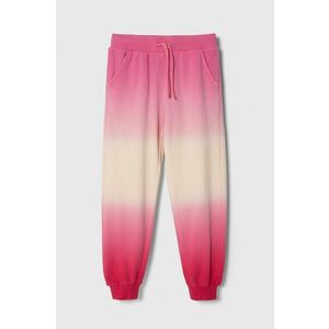 United Colors of Benetton pantaloni de trening pentru copii culoarea roz, modelator imagine