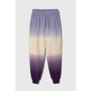 United Colors of Benetton pantaloni de trening din bumbac pentru copii culoarea violet, modelator imagine