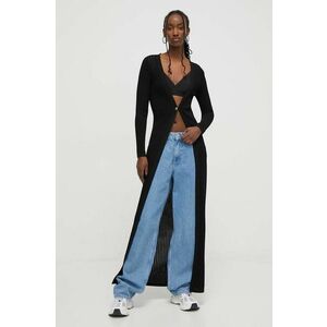 Moschino Jeans cardigan femei, culoarea negru, light imagine