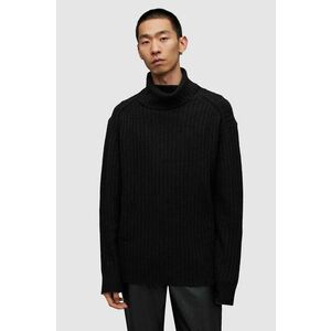 AllSaints pulover de lana VARID culoarea negru, călduros, cu guler imagine