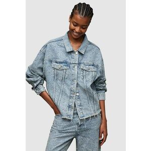 AllSaints geaca jeans PIPER CRYSTAL femei, de tranzitie, oversize imagine