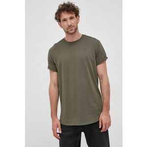 G-Star Raw tricou din bumbac culoarea verde, neted imagine