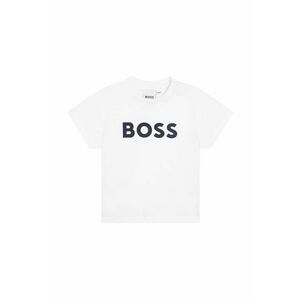 BOSS tricou de bumbac pentru copii culoarea alb, cu imprimeu imagine