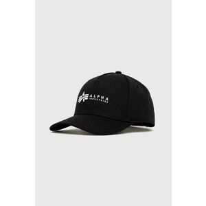 Alpha Industries șapcă din bumbac culoarea negru, cu imprimeu 126912.03-Black imagine